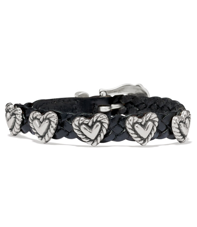 Roped Heart Braid Bandit Bracelet in Black