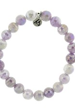 TJAZELLE Friendship Stacker Bracelet in Mauve Jade & Silver