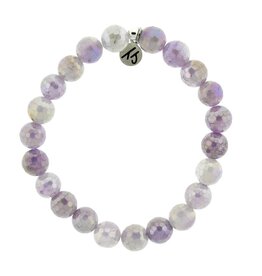 TJAZELLE Friendship Stacker Bracelet in Mauve Jade & Silver