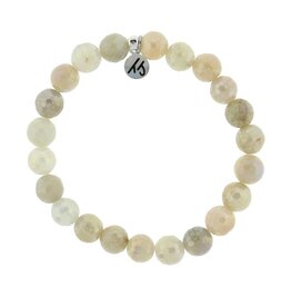TJAZELLE Healing Stacker Bracelet in Moonstone & Silver