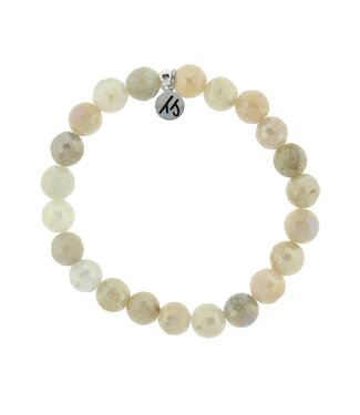 TJAZELLE Healing Stacker Bracelet in Moonstone & Silver