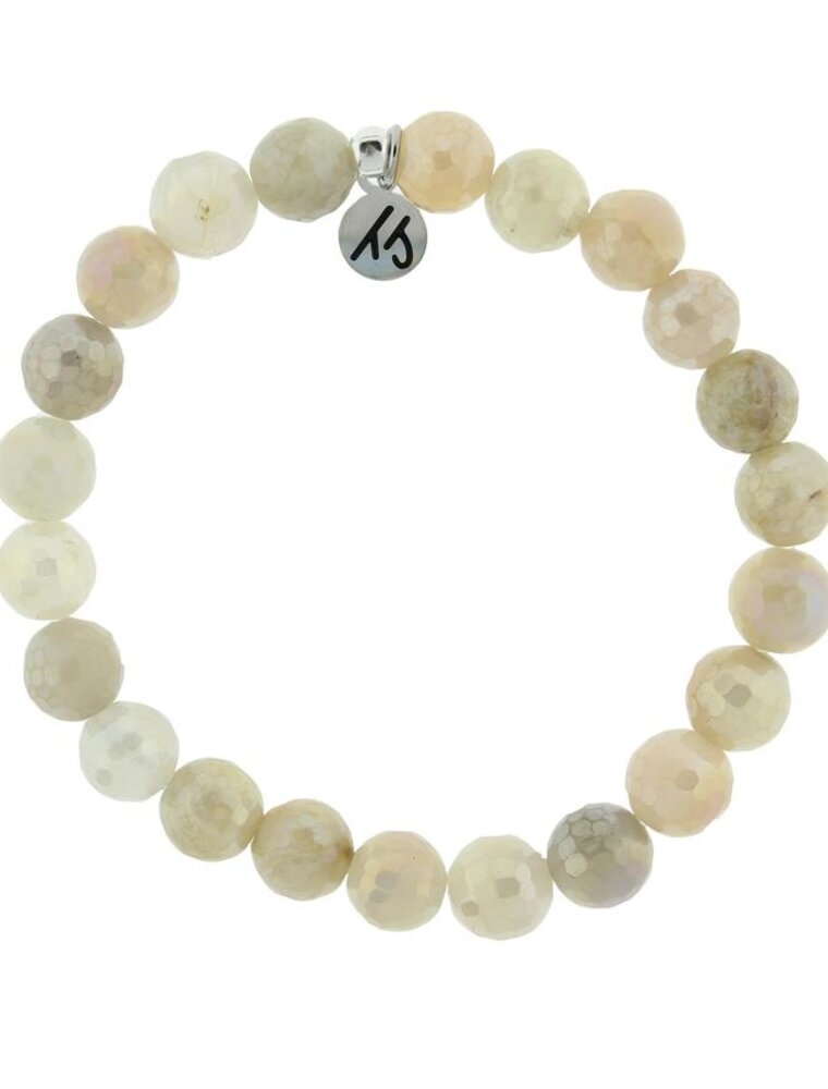 TJAZELLE Healing Stacker Bracelet in Moonstone & Silver