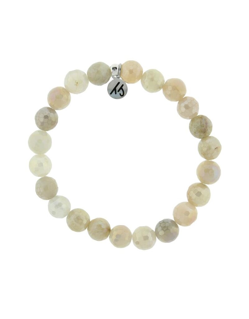 TJAZELLE Healing Stacker Bracelet in Moonstone & Silver