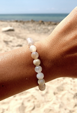 TJAZELLE Healing Stacker Bracelet in Moonstone & Silver TJAZELLE Healing Stacker Bracelet in Moonstone & Silver