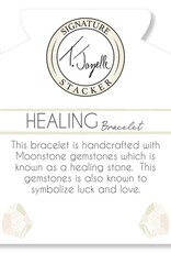 TJAZELLE Healing Stacker Bracelet in Moonstone & Silver TJAZELLE Healing Stacker Bracelet in Moonstone & Silver