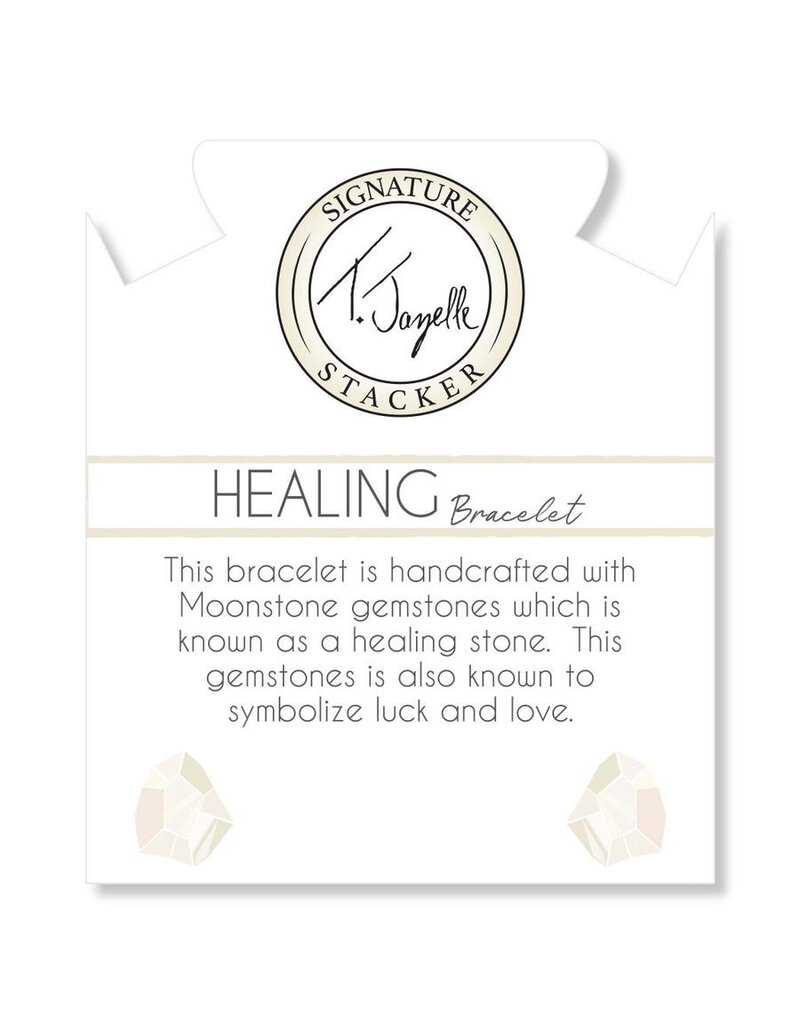 TJAZELLE Healing Stacker Bracelet in Moonstone & Silver