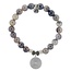 Family Circle Bracelet in Storm Agate & Silver