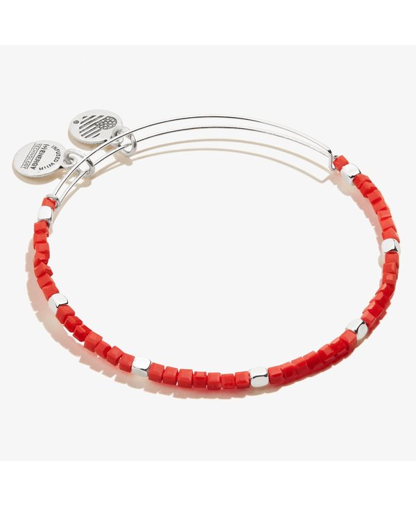 Gaiety Beaded Bangle in Berry Red