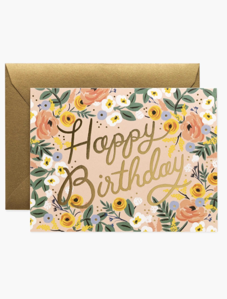 RIFLE PAPER COMPANY Rosé Birthday Card