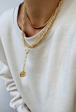 Initial Medallion Lariat Necklace