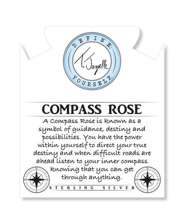 Compass Rose Bracelet in Mauve Jade & Silver