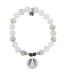 Guardian Bracelet in White Chalcedony & Silver