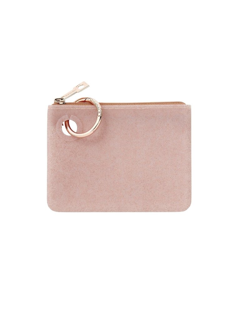Mini Silicone Pouch in Rose Gold Confetti