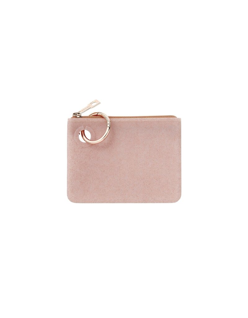 Mini Silicone Pouch in Rose Gold Confetti