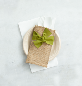 Moss Green Hand-Tied Ribbon (Set of 8)