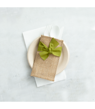 Moss Green Hand-Tied Ribbon (Set of 8)