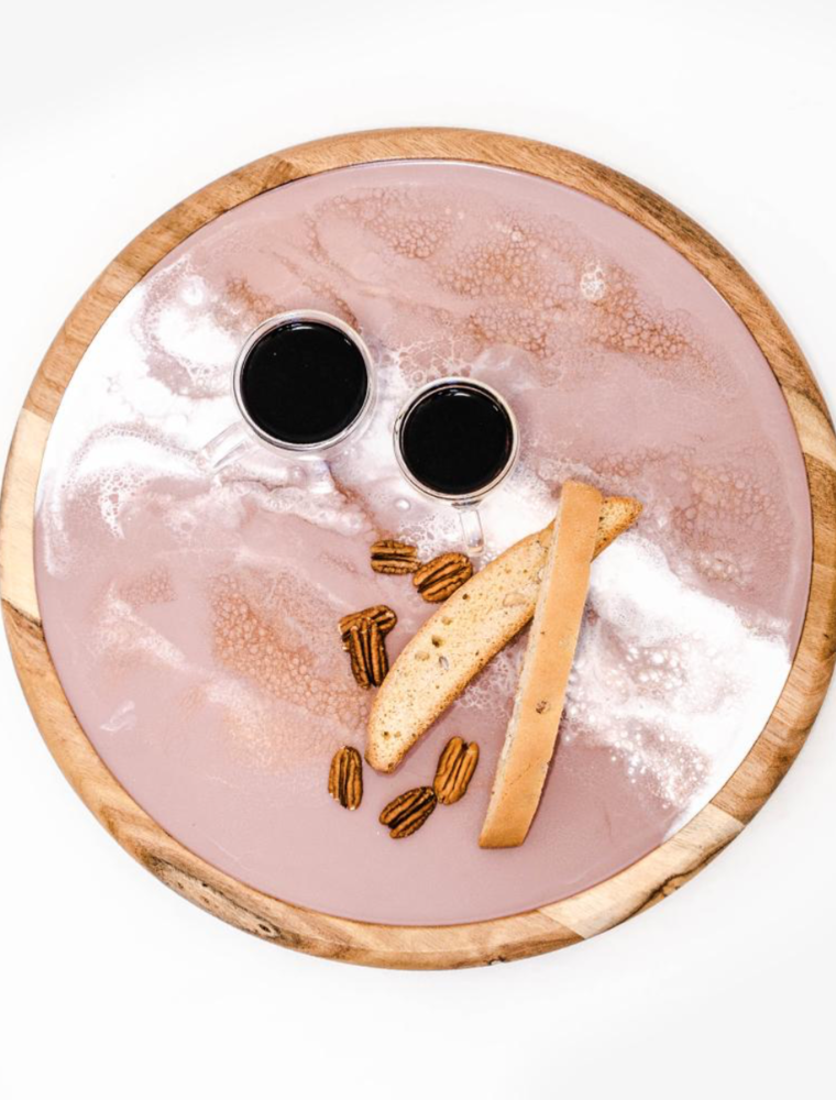 LYNN & LIANA SERVEWARE Acacia Lazy Susan in Rose Gold