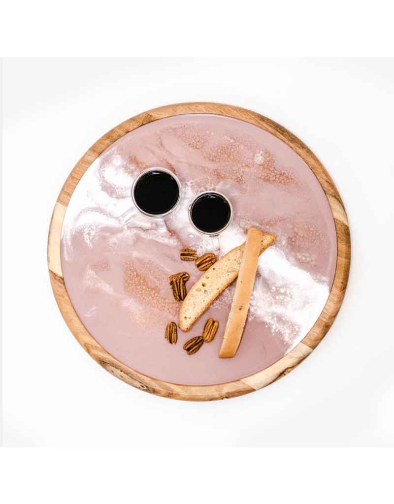 LYNN & LIANA SERVEWARE Acacia Lazy Susan in Rose Gold