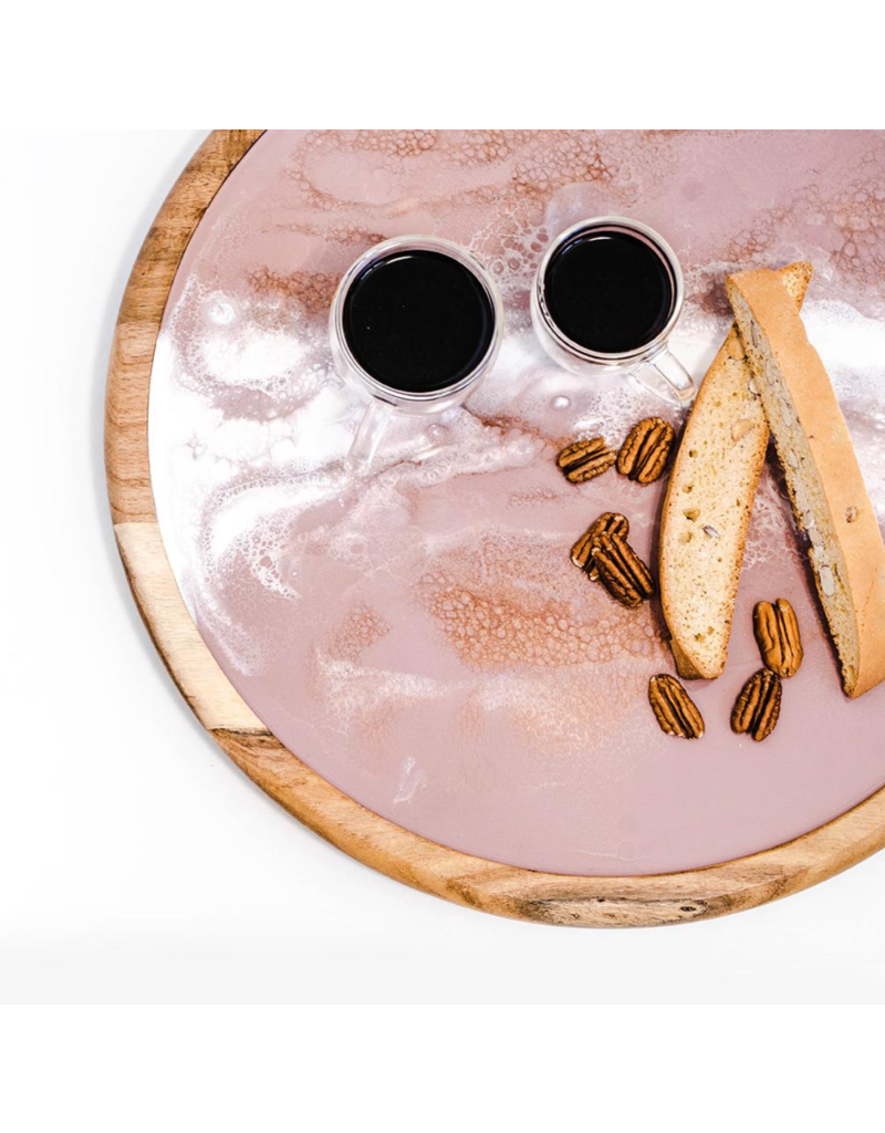 LYNN & LIANA SERVEWARE Acacia Lazy Susan in Rose Gold