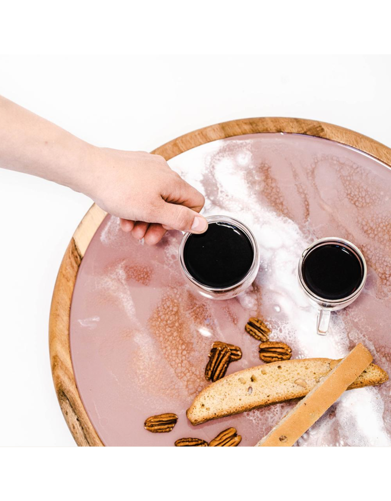 LYNN & LIANA SERVEWARE Acacia Lazy Susan in Rose Gold