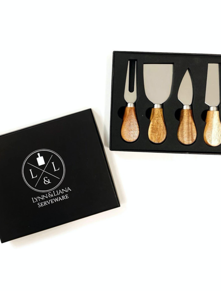 LYNN & LIANA SERVEWARE Acacia Cheese Knife Set