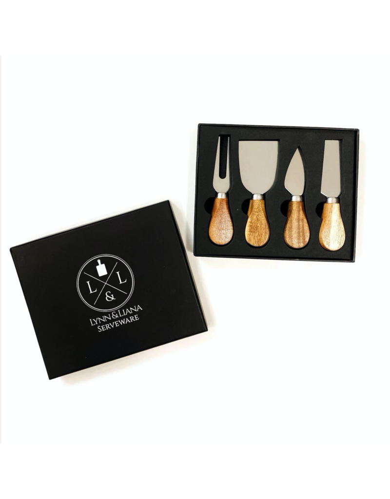 LYNN & LIANA SERVEWARE Acacia Cheese Knife Set