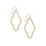 Abbie Open Frame Earrings In White Crystal & Gold