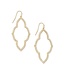 Abbie Open Frame Earrings In White Crystal & Gold