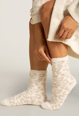 BAREFOOT DREAMS Cozy Chic Women's Barefoot In The Wild Socks in Cream/Stone