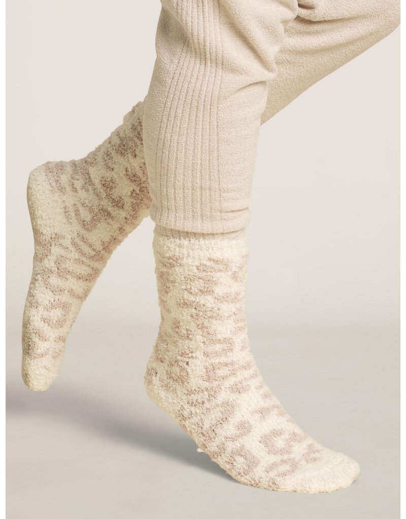 BAREFOOT DREAMS Cozy Chic Women's Barefoot In The Wild Socks in Cream/Stone