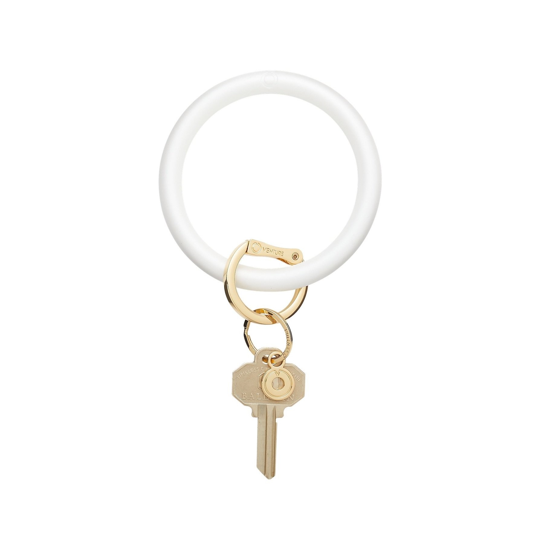 Oventure Silicone Big O Key Ring in Pearlized Marshmello - Her