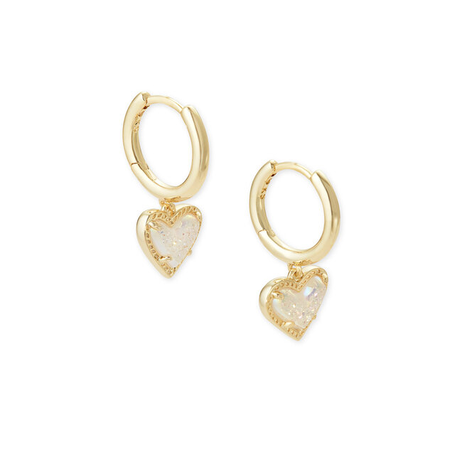 Pandora Asymmetric Hearts of Love Hoop Earrings, Medium