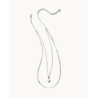 KENDRA SCOTT DESIGN Lindsay Silver Multi Strand Necklace In White Pearl