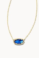 KENDRA SCOTT DESIGN Elisa Gold Pendant Necklace in Navy Abalone