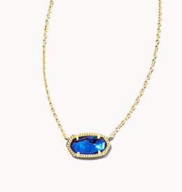 KENDRA SCOTT DESIGN Elisa Gold Pendant Necklace in Navy Abalone
