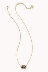 KENDRA SCOTT DESIGN Elisa Gold Pendant Necklace in Navy Abalone