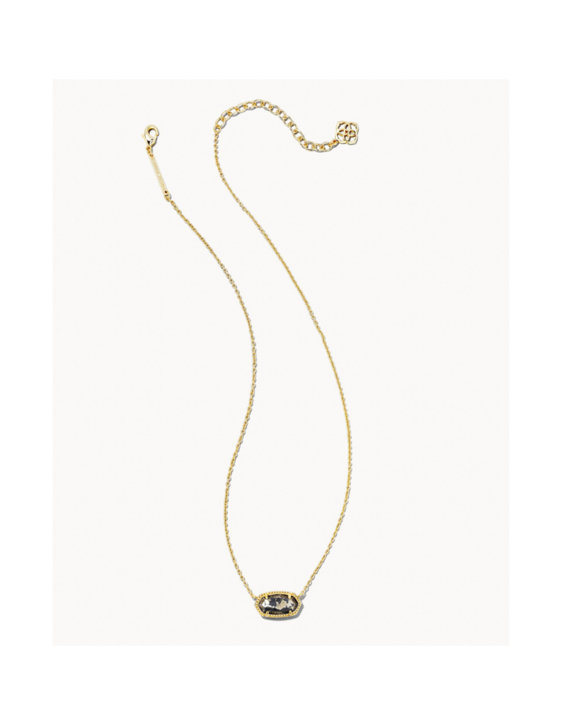 KENDRA SCOTT DESIGN Elisa Gold Pendant Necklace in Navy Abalone