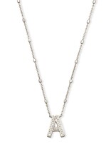 KENDRA SCOTT DESIGN Letter A Pendant Necklace in Silver