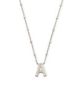 KENDRA SCOTT DESIGN Letter A Pendant Necklace in Silver