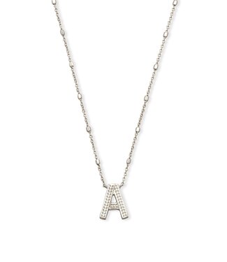 KENDRA SCOTT DESIGN Letter A Pendant Necklace in Silver