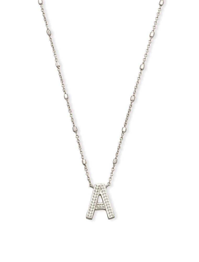 KENDRA SCOTT DESIGN Letter A Pendant Necklace in Silver
