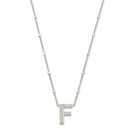 KENDRA SCOTT DESIGN Letter F Pendant Necklace in Silver