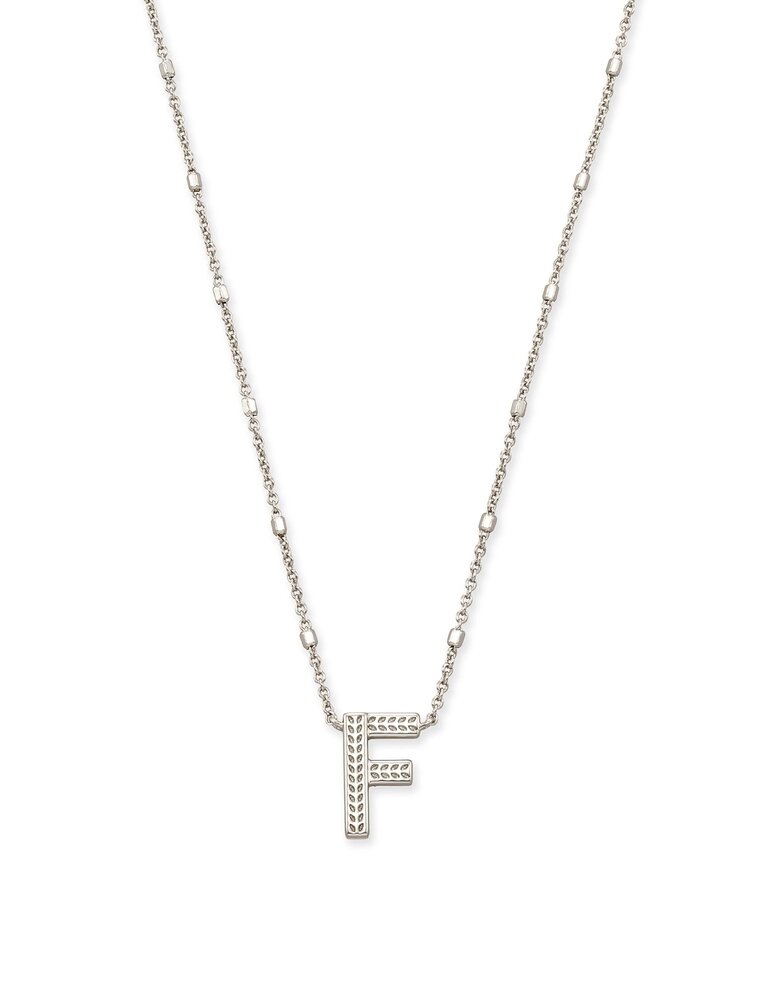 KENDRA SCOTT DESIGN Letter F Pendant Necklace in Silver