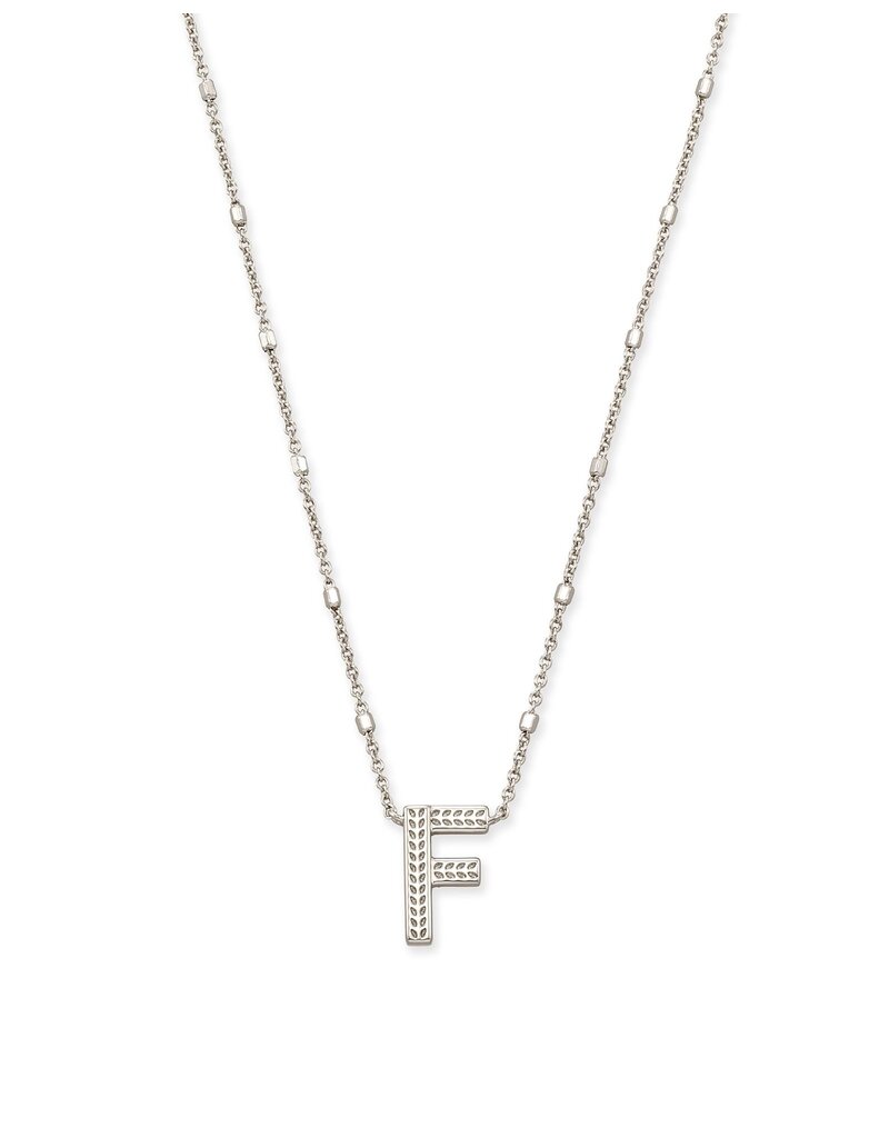 KENDRA SCOTT DESIGN Letter F Pendant Necklace in Silver