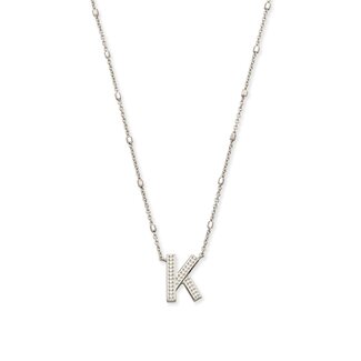 KENDRA SCOTT DESIGN Letter K Pendant Necklace in Silver
