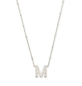 KENDRA SCOTT DESIGN Letter M Pendant Necklace in Silver