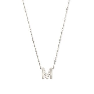 KENDRA SCOTT DESIGN Letter M Pendant Necklace in Silver