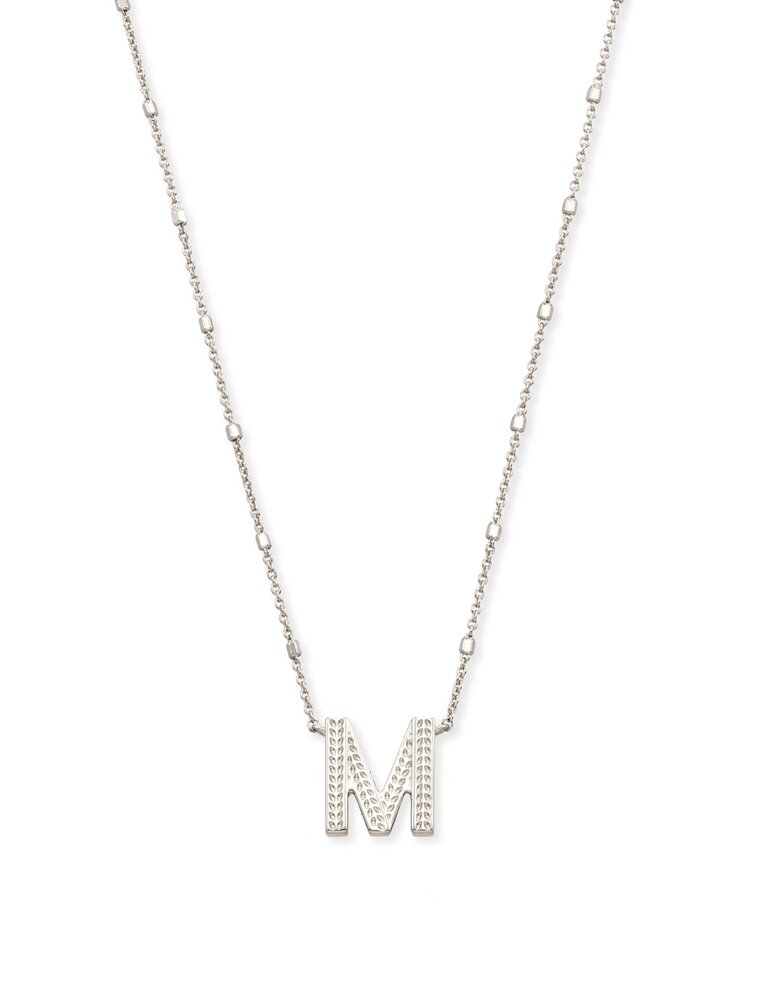 KENDRA SCOTT DESIGN Letter M Pendant Necklace in Silver
