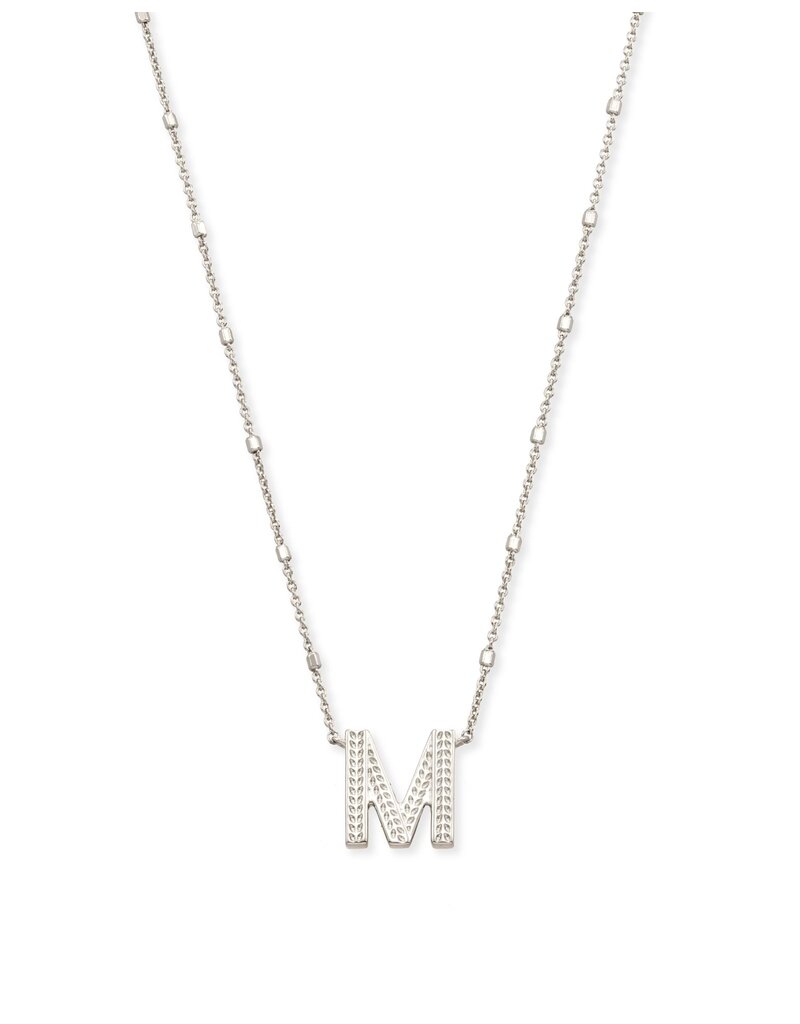 KENDRA SCOTT DESIGN Letter M Pendant Necklace in Silver
