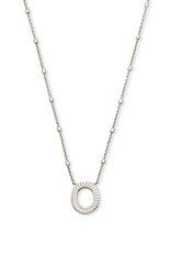 KENDRA SCOTT DESIGN Letter O Pendant Necklace in Silver